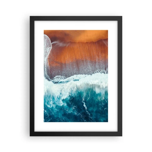 Plakát v černém rámu - Dotek oceánu - 30x40 cm