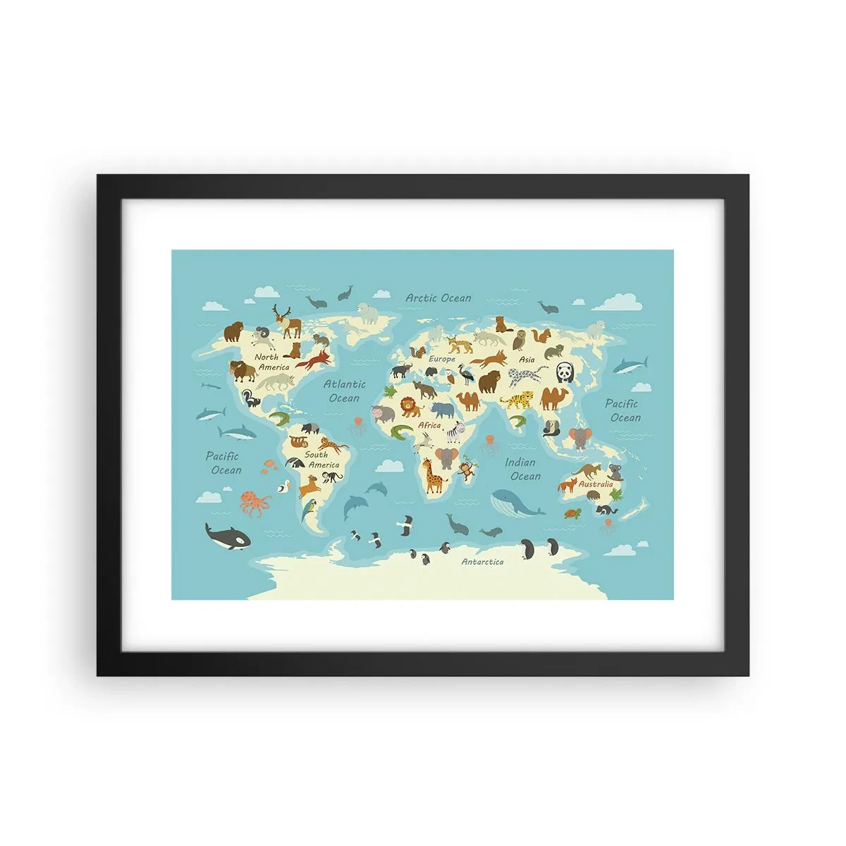 Plakát v černém rámu - Dobří sousedé - 40x30 cm