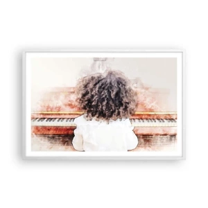 Plakát v bílém rámu - V novém světě - 91x61 cm