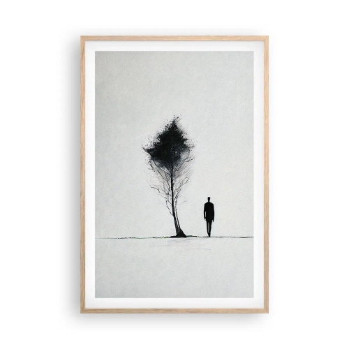 Plakát v rámu světlý dub - Všichni se touláme - 61x91 cm