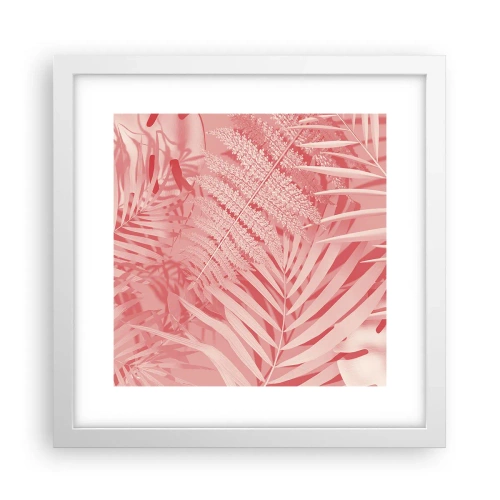 Plakát v bílém rámu - Růžový koncept - 30x30 cm