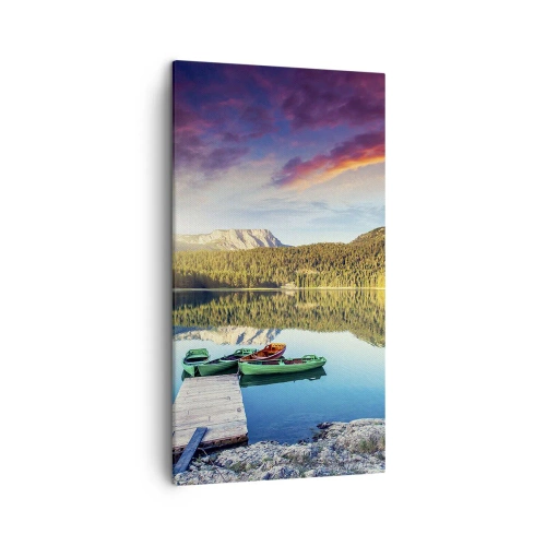 Obraz na plátně - U vody hladké jako zrcadlo - 45x80 cm