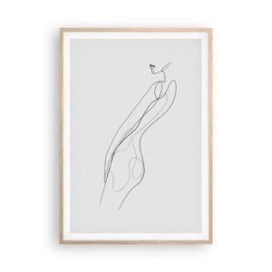 Plakát v rámu světlý dub - Pouze slib - 70x100 cm