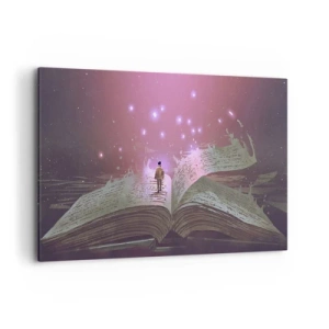 Obraz na plátně - Pozvánka do jiného světa - přečti si to! - 120x80 cm