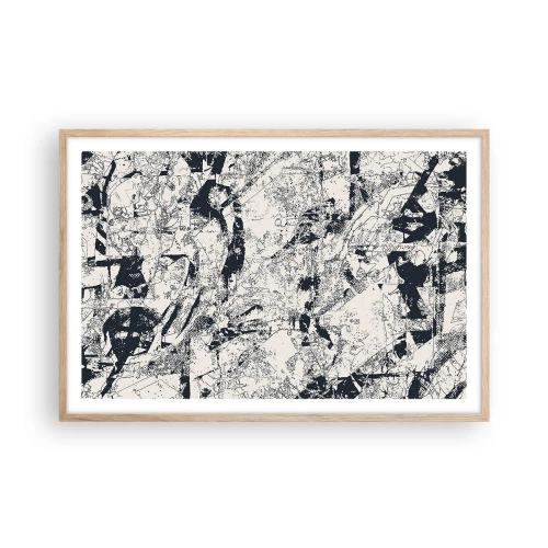 Plakát v rámu světlý dub - Prolínání protikladů - 91x61 cm