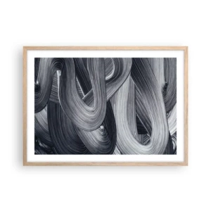 Plakát v rámu světlý dub - Plynulost reality - 70x50 cm