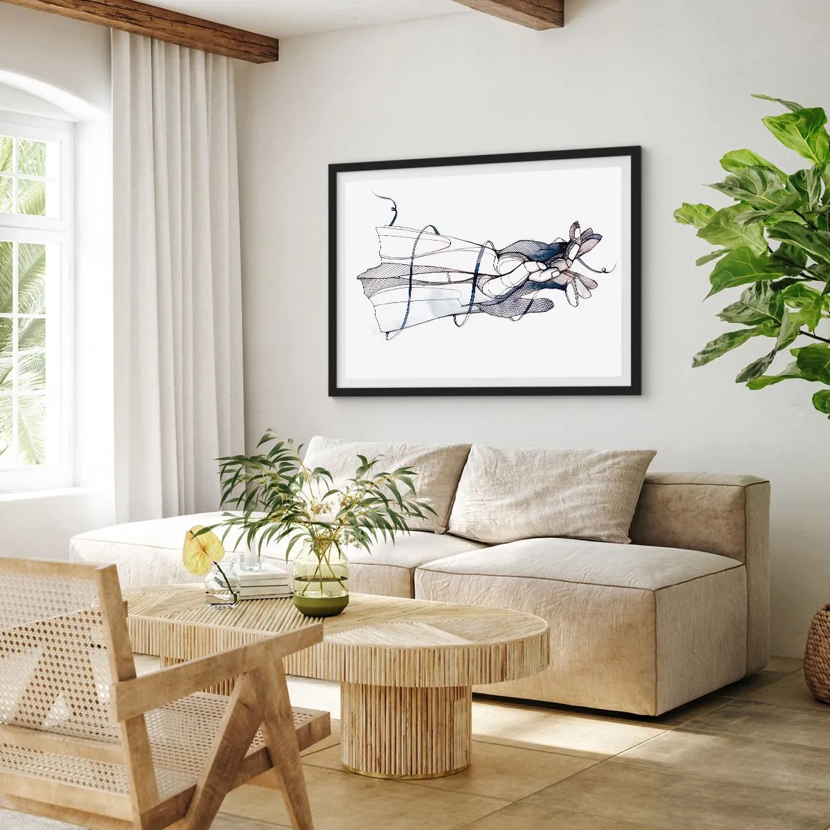 Plakát v černém rámu - Studie o dotyku - 70x50 cm