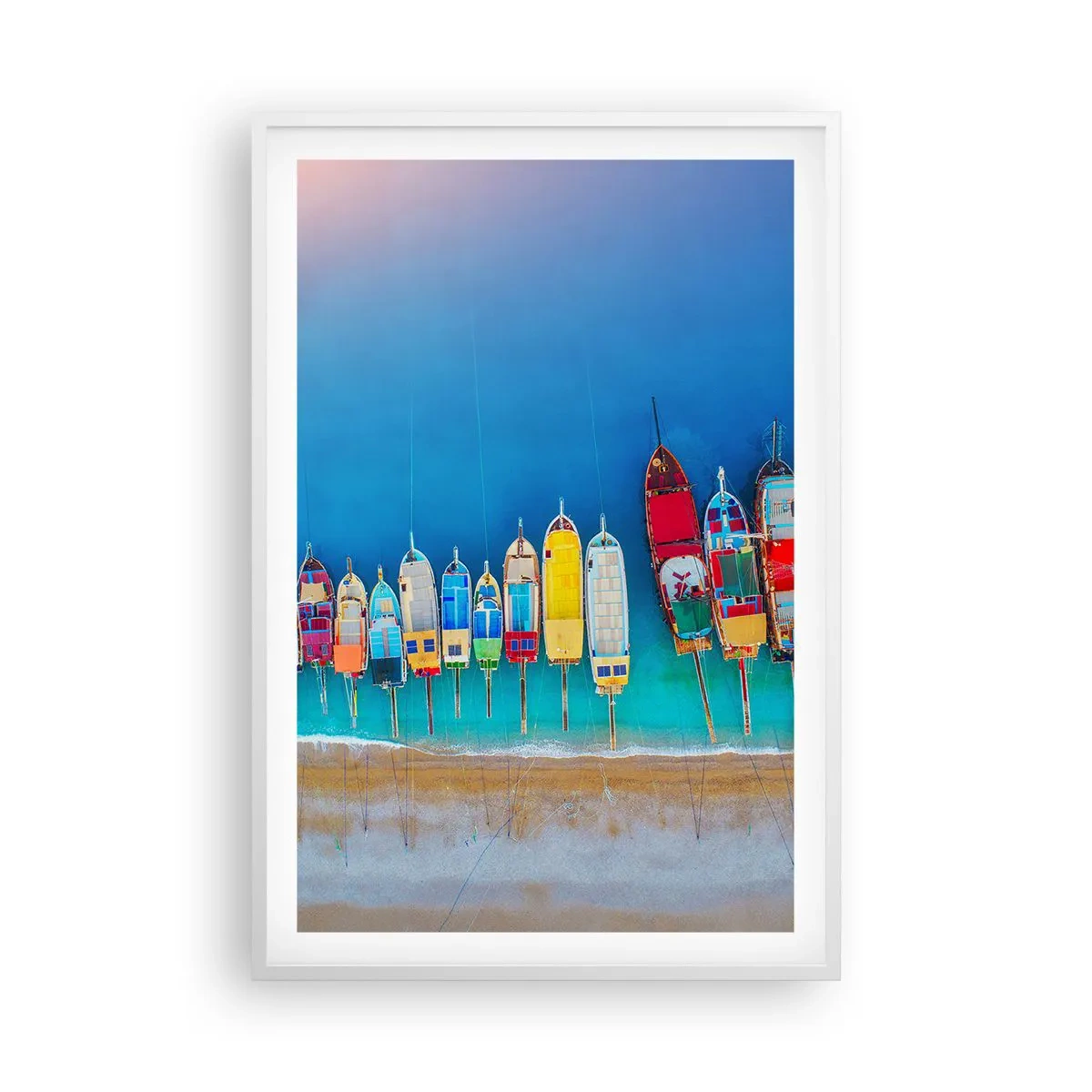 Plakát v bílém rámu - Z ptačí perspektivy - 61x91 cm