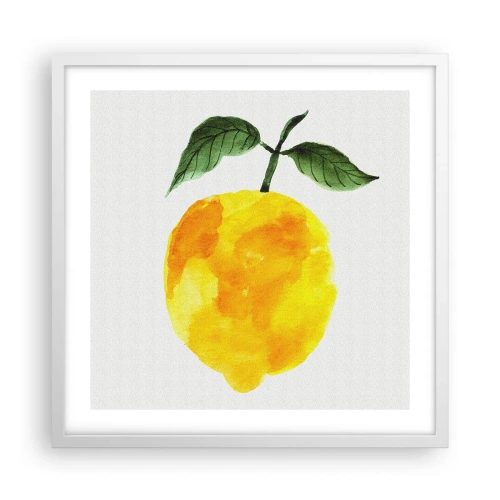 Plakát v bílém rámu - Jak poznat chuť slunce - 50x50 cm