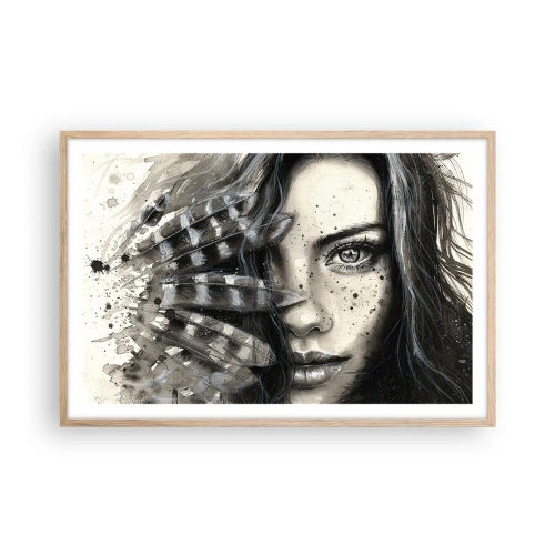 Plakát v rámu světlý dub - Divoká krása - 91x61 cm