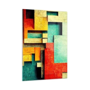 Obraz na skle - Festival pravých úhlů - 50x70 cm