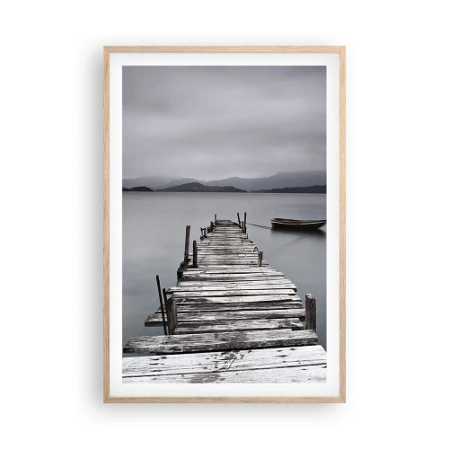 Plakát v rámu světlý dub - Zítra můžeš vyrazit - 61x91 cm