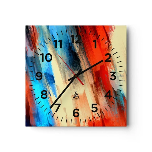 Nástěnné hodiny - Vodopád barev - 40x40 cm