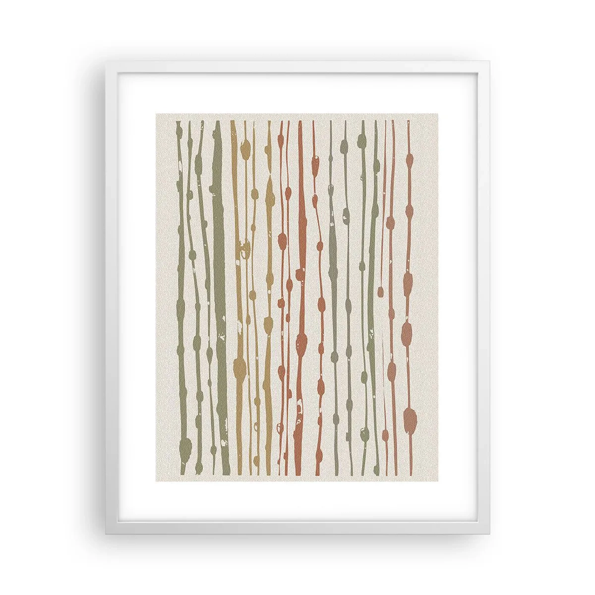 Plakát v bílém rámu - Hudební záznam barev - 40x50 cm