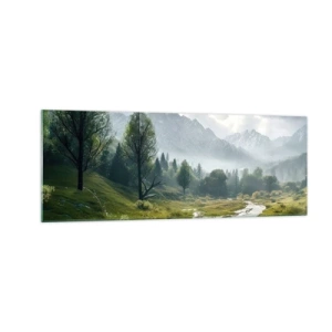 Obraz na skle - Tam a zpět - 140x50 cm