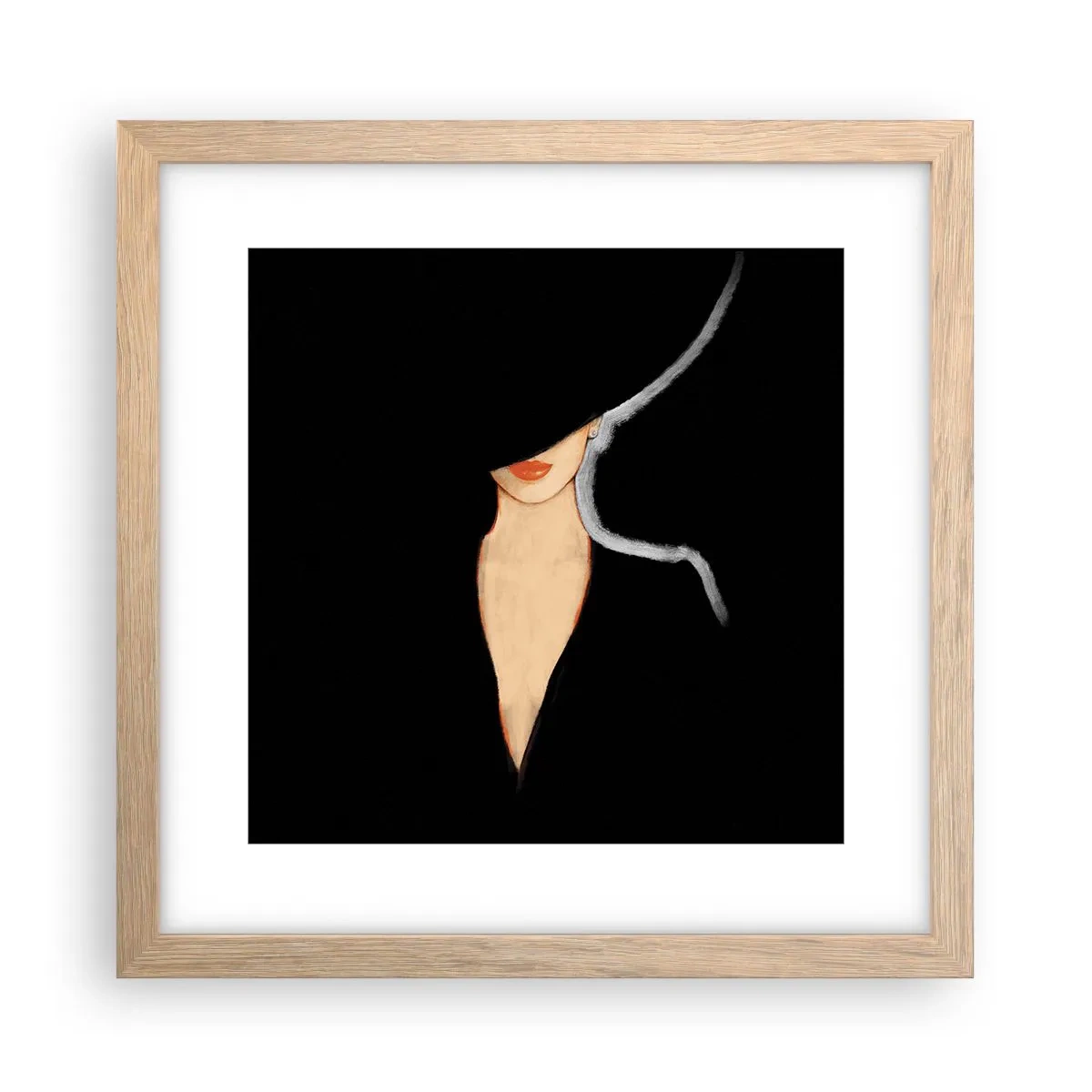 Plakát v rámu světlý dub - Elegance a styl - 30x30 cm