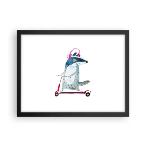 Plakát v černém rámu - Jezevčí radosti - 40x30 cm