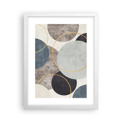 Plakát v bílém rámu - Kruh za kruhem - 30x40 cm
