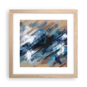 Plakát v rámu světlý dub - Na modrém úkosu - 30x30 cm