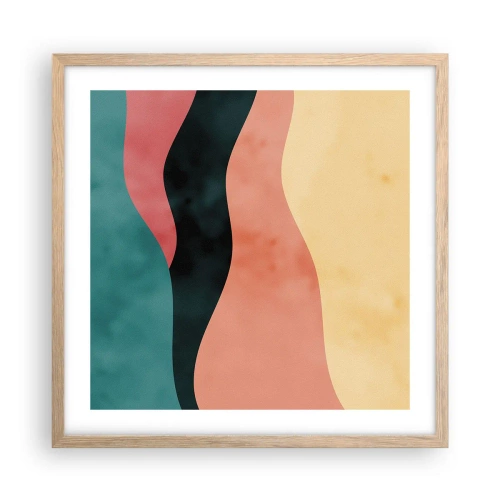 Plakát v rámu světlý dub - Kompatibilní nesoulad - 50x50 cm