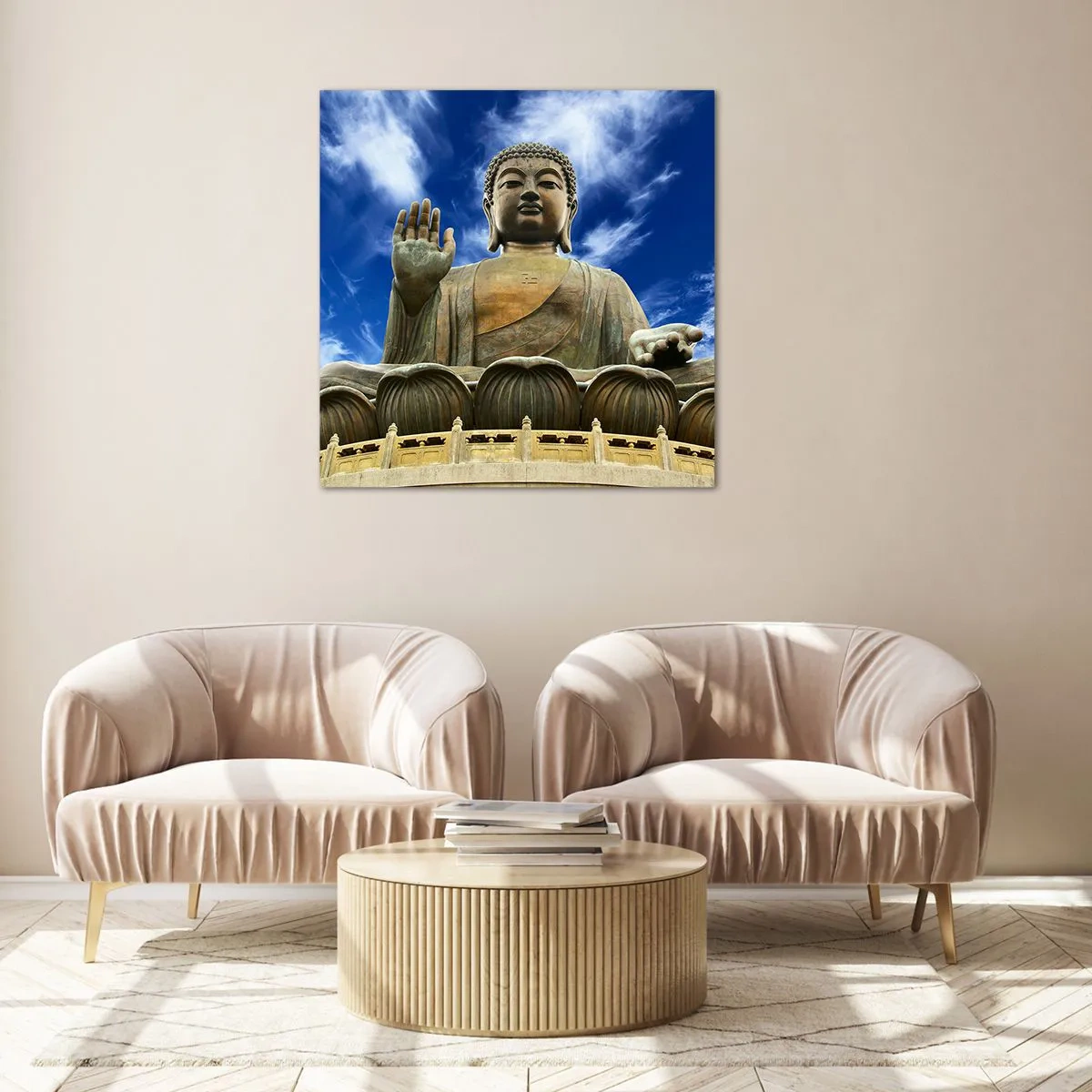 Obraz na skle - Žij beze strachu - 40x40 cm