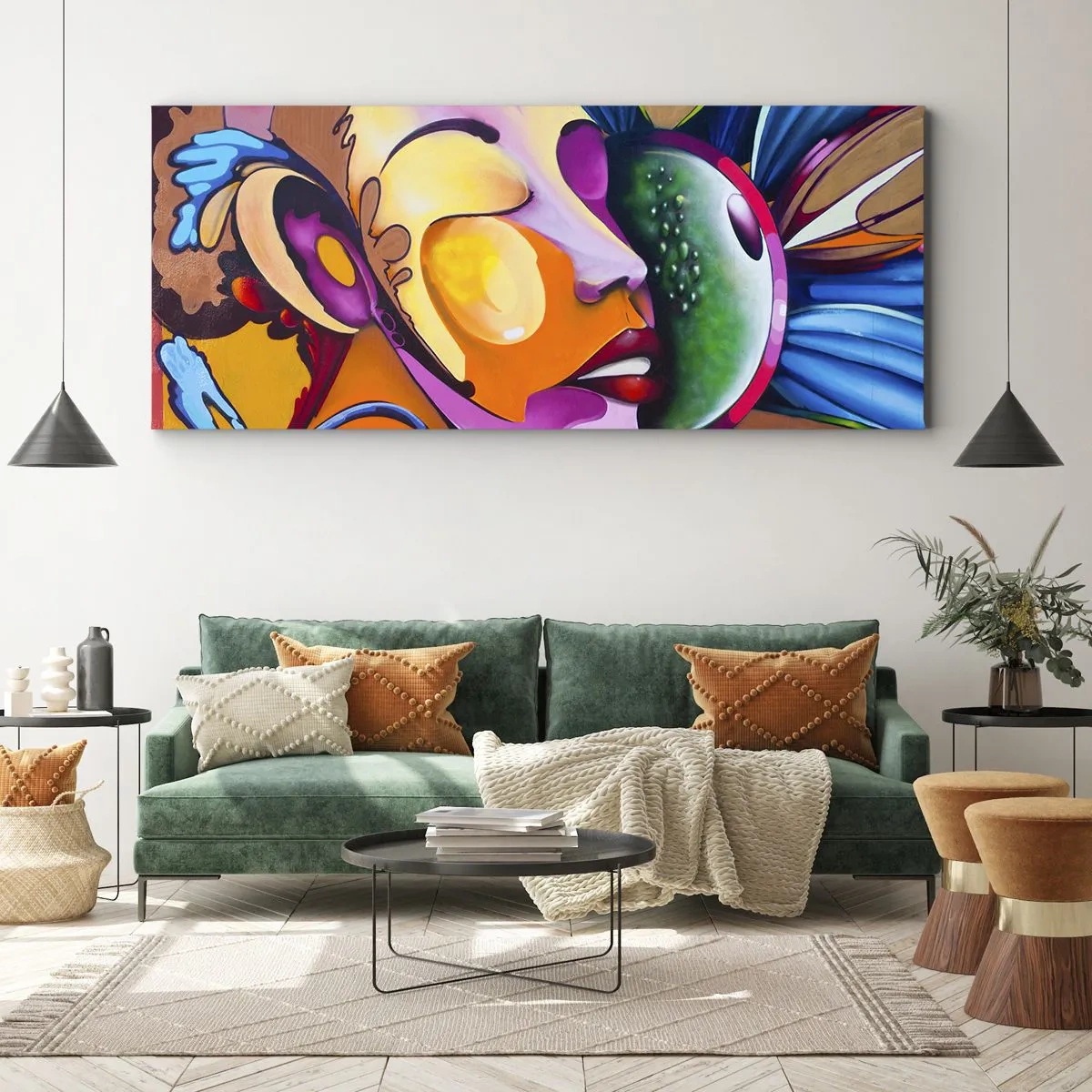 Obraz na plátně - Dotknout se barvou - 100x40 cm