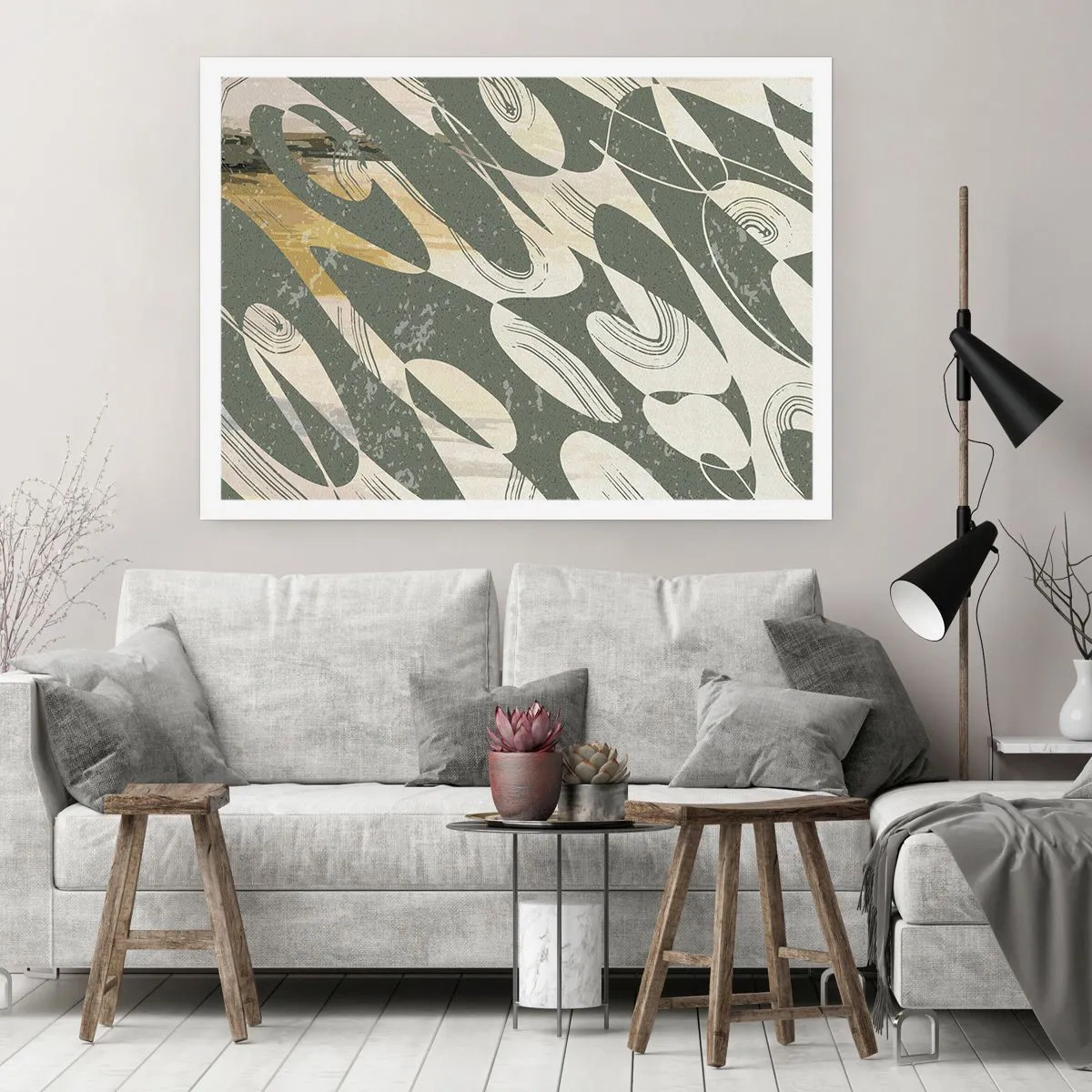 Plakát - Rytmizovaná abstrakce - 100x70 cm