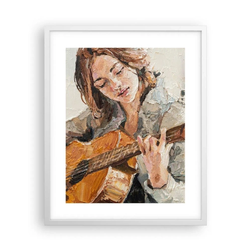 Plakát v bílém rámu - Koncert pro kytaru a dívčí srdce - 40x50 cm