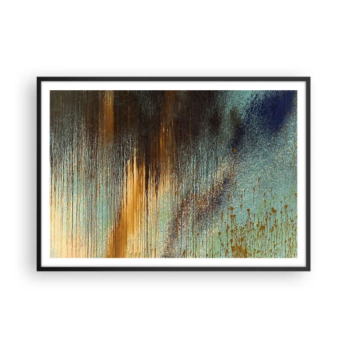 Plakát v černém rámu - Nenáhodná barevná kompozice - 100x70 cm