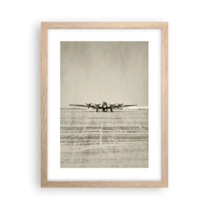 Plakát v rámu světlý dub - Jako vždy připraven - 30x40 cm