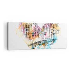 Obraz na plátně - Srdce města - 120x50 cm