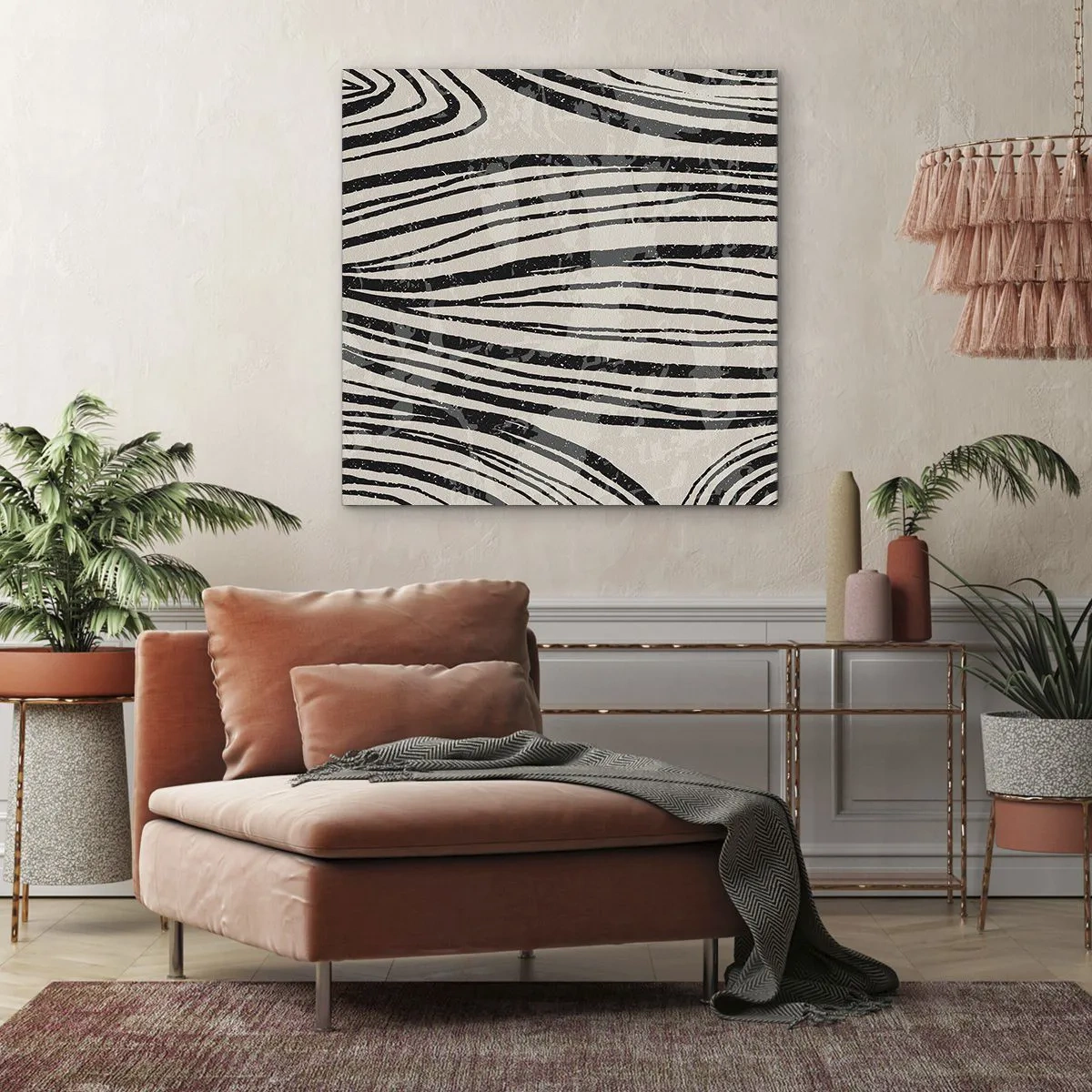 Obraz na plátně - Močál s liniemi - 60x60 cm