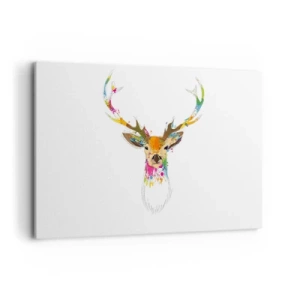 Obraz na plátně - Líbezný jelínek vykoupaný v barvě - 120x80 cm