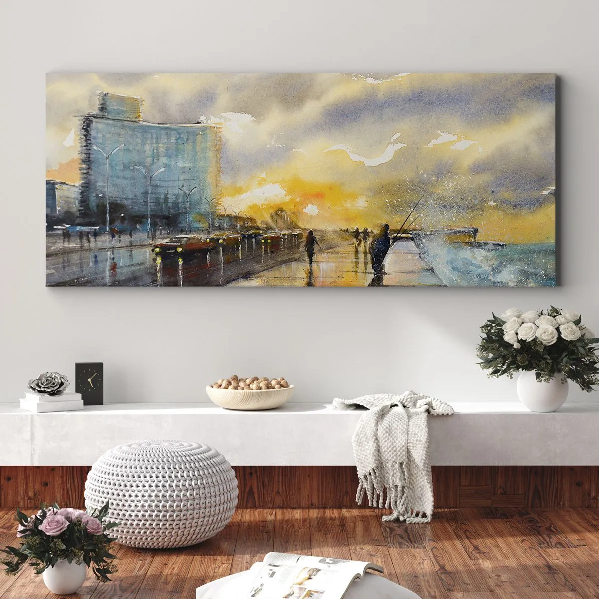 Obraz na plátně - Život na pobřeží - 140x50 cm
