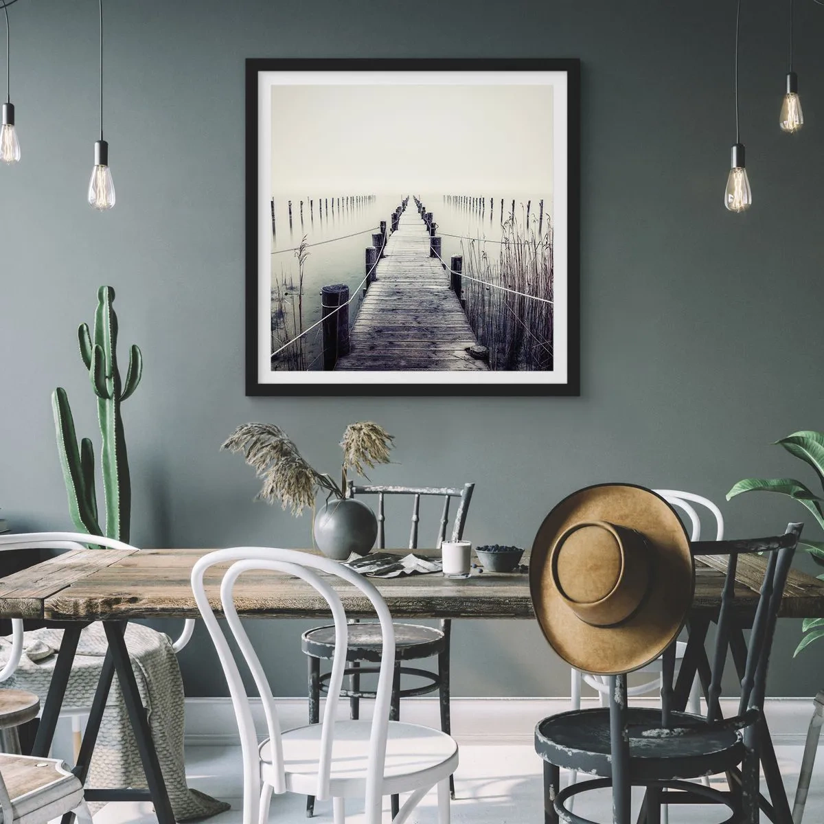 Plakát v černém rámu - Ponoř se do klidu - 60x60 cm