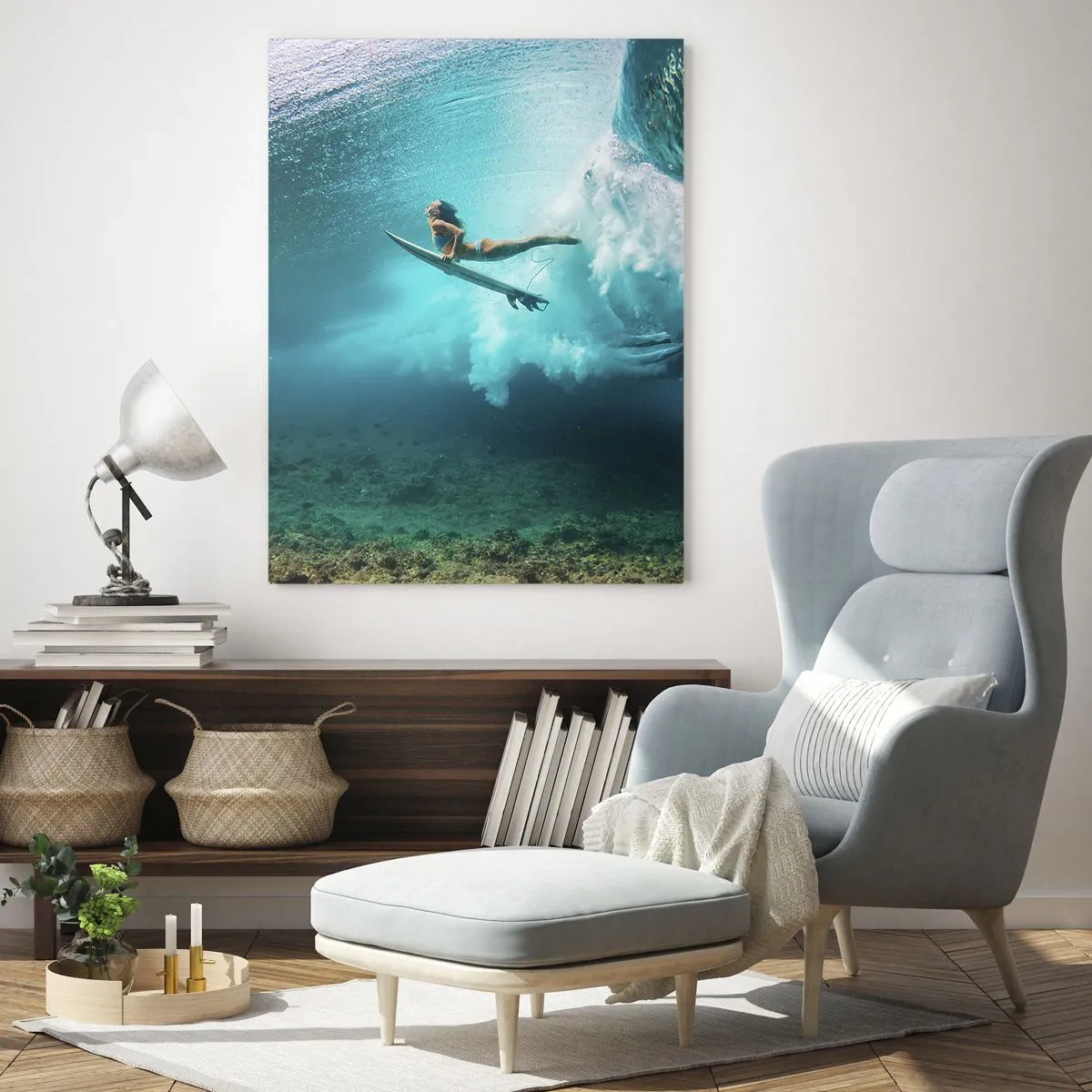 Obraz na skle - Podmořský svět - 50x70 cm