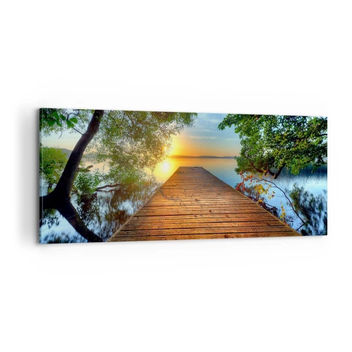 Obraz na plátně - Nespěchej, posaď se - 100x40 cm