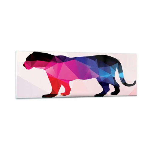 Obraz na skle - Diamantový panter - 90x30 cm