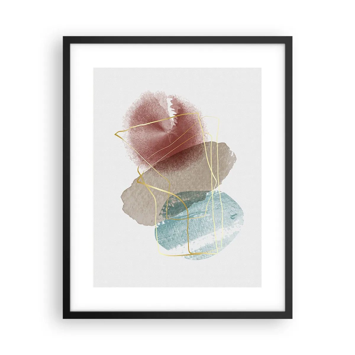 Plakát v černém rámu - Korálky prostoru - 40x50 cm