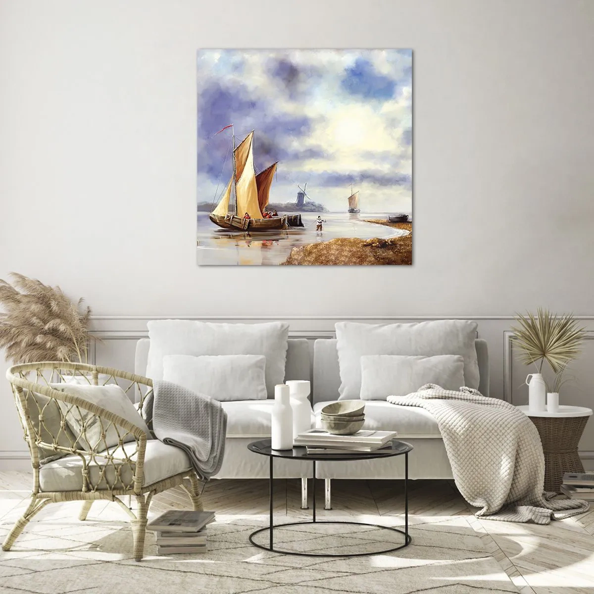 Obraz na skle - Návrat námořníků - 70x70 cm