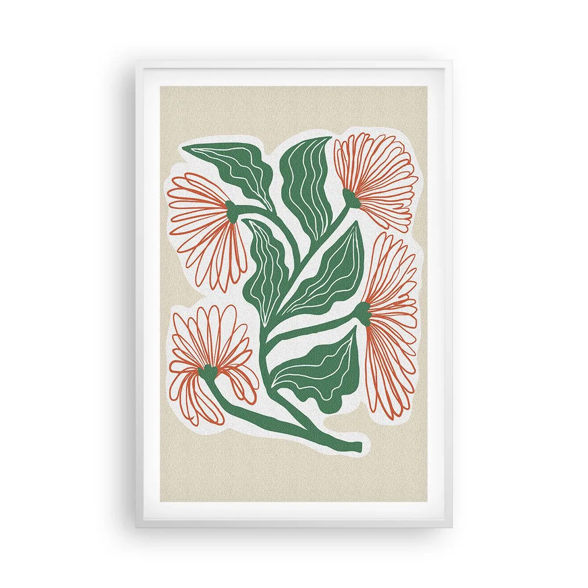 Plakát v bílém rámu - Lidové i moderní - 61x91 cm