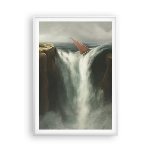 Plakát v bílém rámu - Životní varování - 70x100 cm