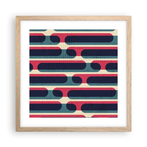 Plakát v rámu světlý dub - Dovnitř a dopředu - 40x40 cm