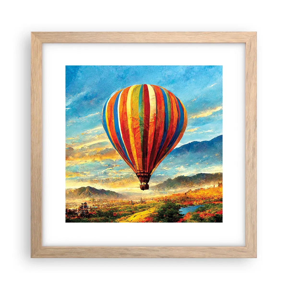 Plakát v rámu světlý dub - V tichu je toho vidět víc - 30x30 cm