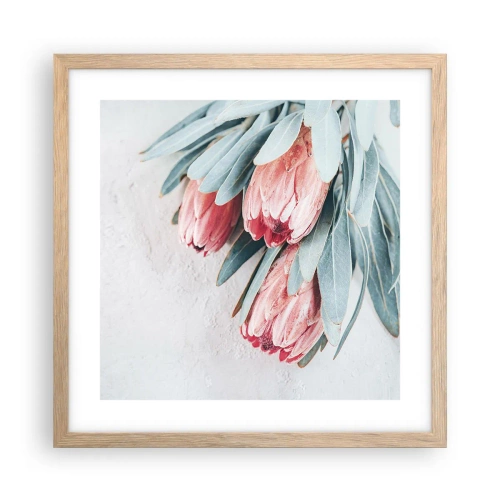 Plakát v rámu světlý dub - Zahanbené svou vlastní krásou - 40x40 cm