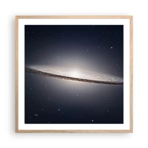Plakát v rámu světlý dub - Kdysi dávno, v jedné vzdálené galaxii… - 60x60 cm