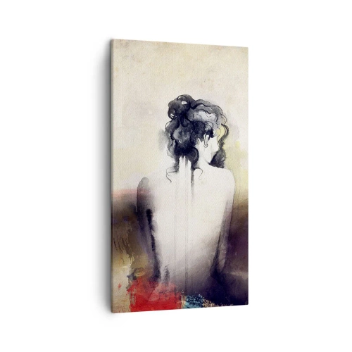 Obraz na plátně - Jemné linie, oválné tvary - 45x80 cm