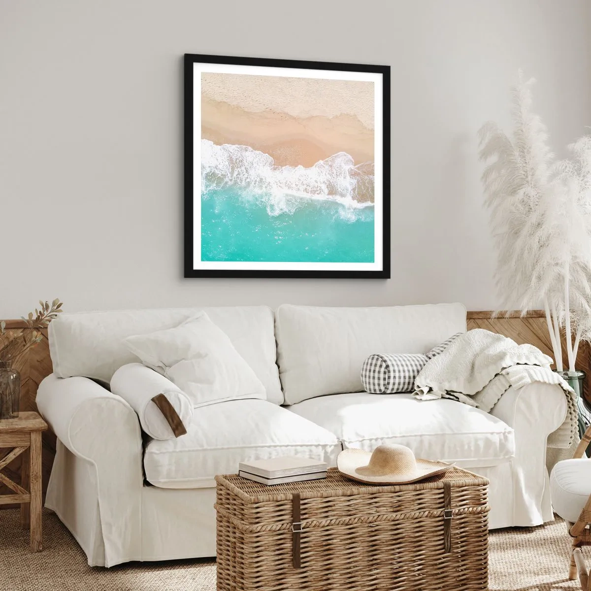 Plakát v černém rámu - Mazlivý dotek - 40x40 cm