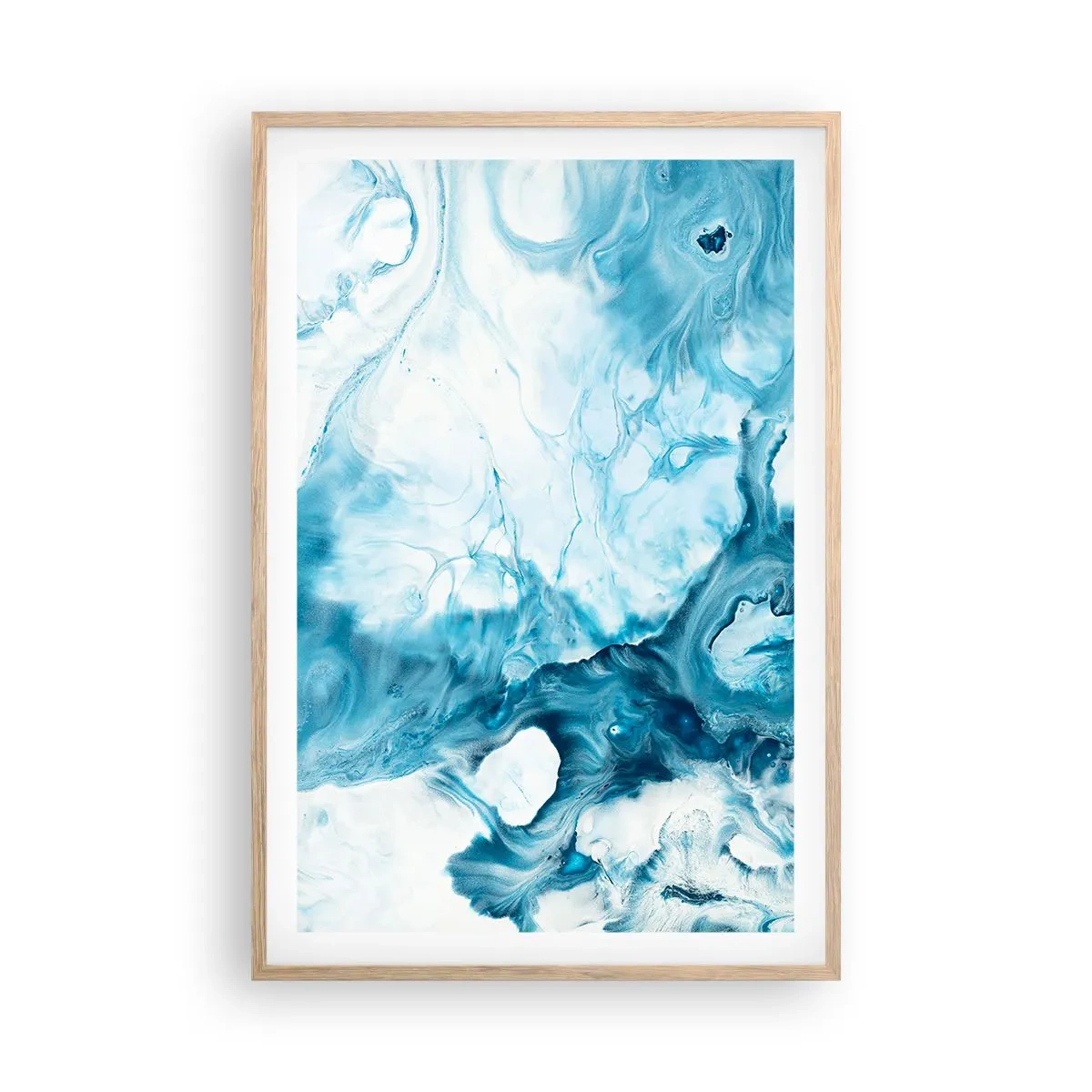Plakát v rámu světlý dub - Modrý koncert - 61x91 cm