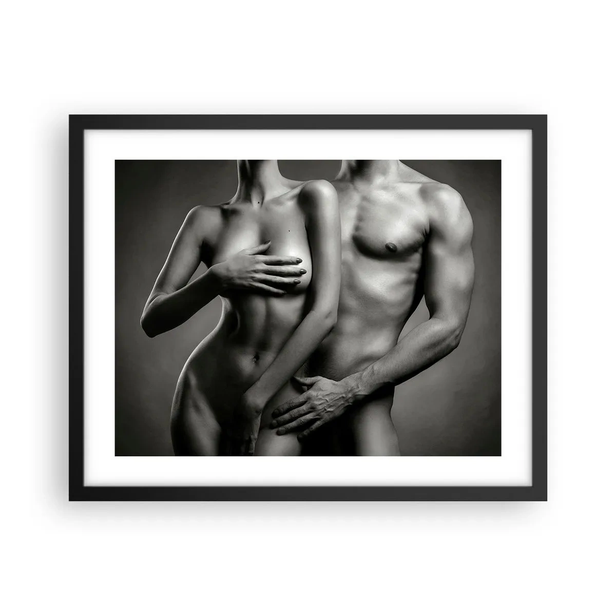 Plakát v černém rámu - Adam a Eva - 50x40 cm